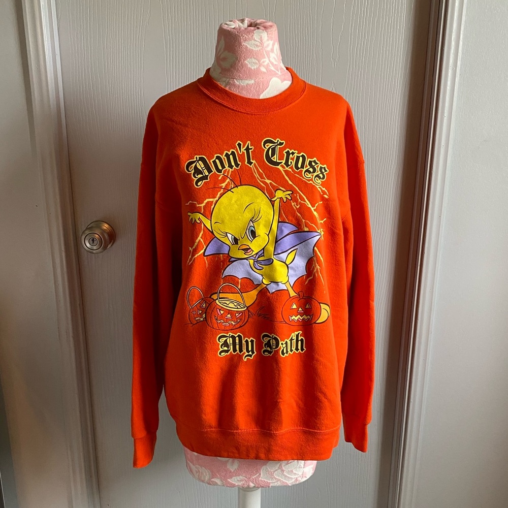 Vintage Loony Toons Tweety Halloween Sweatshirt